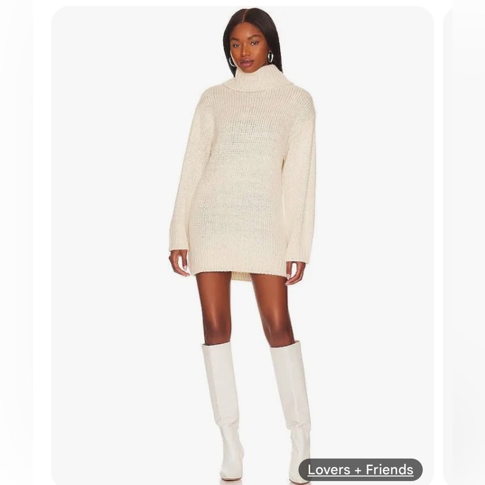 NWT Lovers and Friends Manhattan Sweater Dress Cream Small
